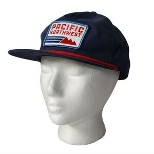 Pacific Northwest Five Panel Hat Blue Red OS